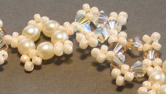 Snowflake Bracelet with Pearls